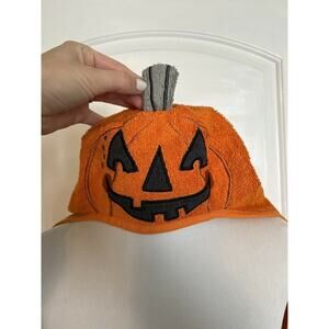 Hooded Towel Wrap Halloween Jack o Lantern Bath Pumpkin Kids Toddler Soft Plush